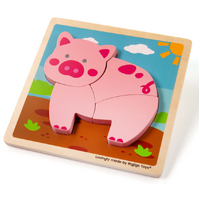 Bigjigs - Chunky Lift Out Puzzle - Pig